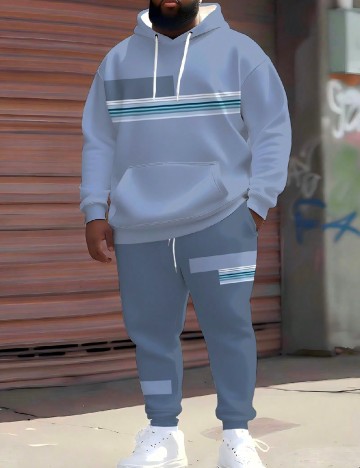 Compleu SHEIN Plus Size Men, albastru