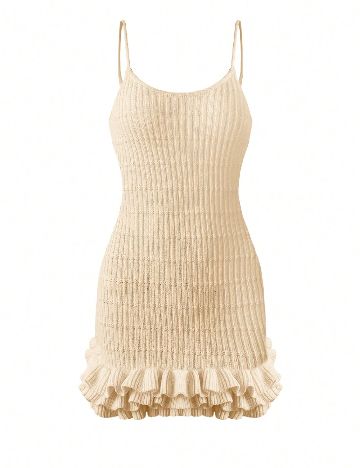 Rochie scurta SHEIN, crem