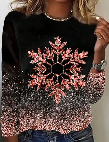 Bluza SHEIN, negru/rosu