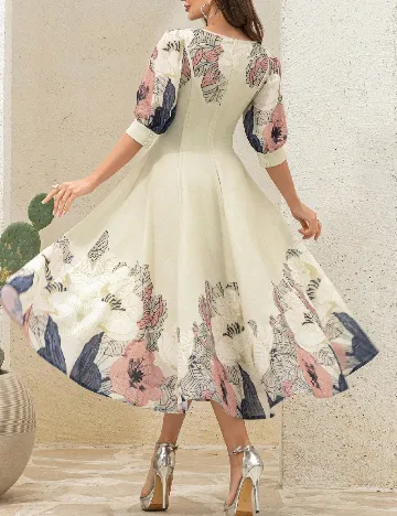 Rochie medie Toleen, bej