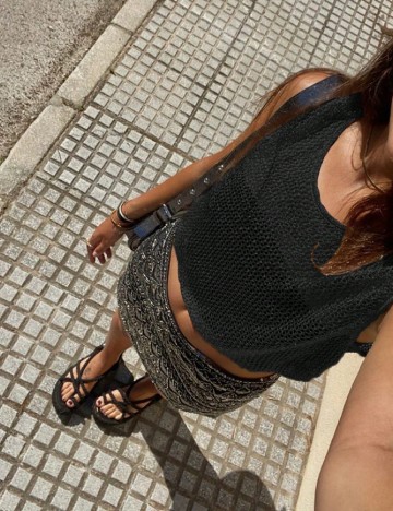 Top SHEIN, negru