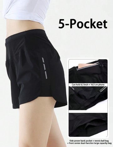Pantaloni scurti SHEIN, negru