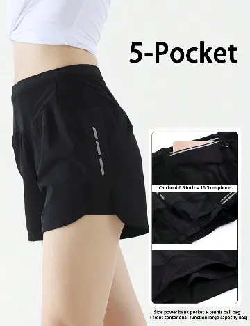 Pantaloni scurti SHEIN, negru
