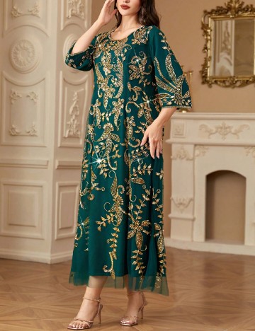 Rochie medie Toleen, verde