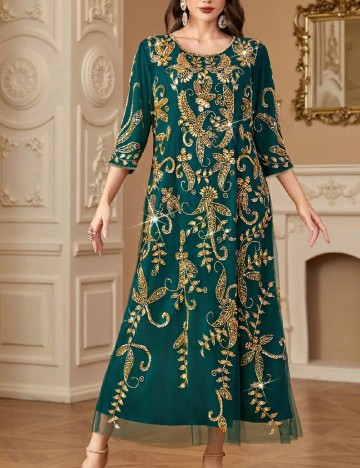 Rochie medie Toleen, verde