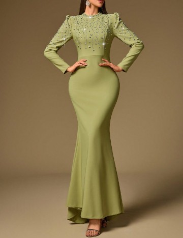 Rochie lunga Toleen, verde