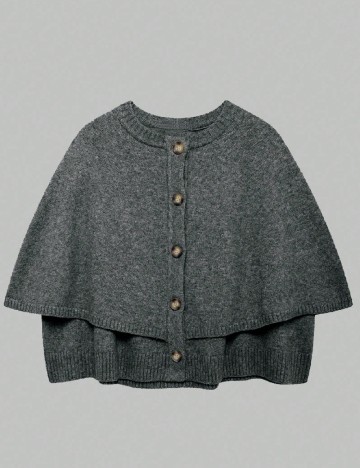 Poncho SHEIN, gri