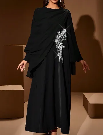 Rochie lunga Toleen, negru
