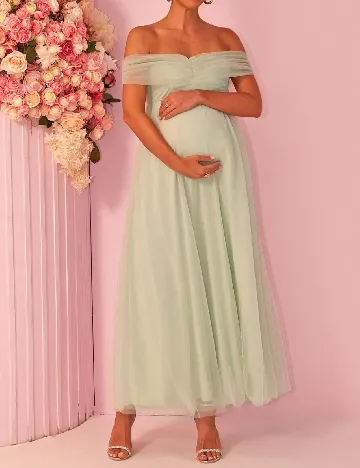 Rochie lunga SHEIN Maternity, verde