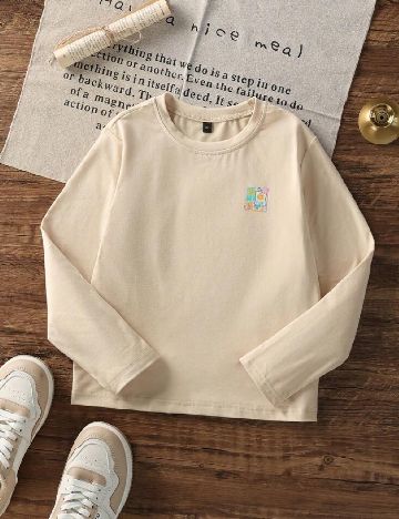 Bluza Shein Kids, crem