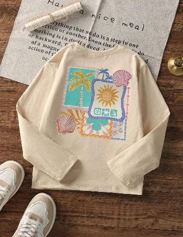Bluza Shein Kids, crem