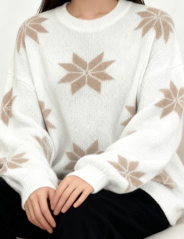 Pulover SHEIN CURVE, alb