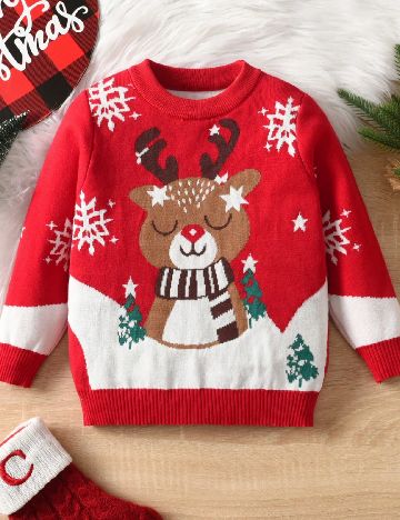 Pulover Shein Kids, rosu