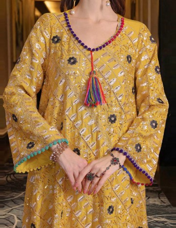Rochie lunga Toleen, galben