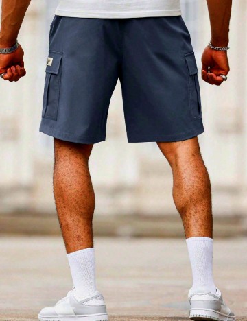 Pantaloni scurti SHEIN, albastru