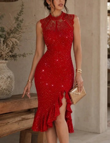 Rochie medie SHEIN, rosu