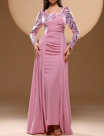 Rochie lunga Toleen, roz