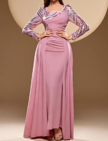 Rochie lunga Toleen, roz