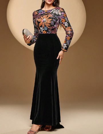 Rochie lunga Toleen, mix culori