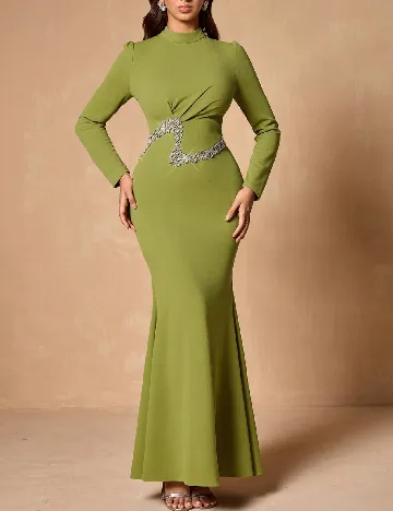 Rochie lunga Toleen, verde