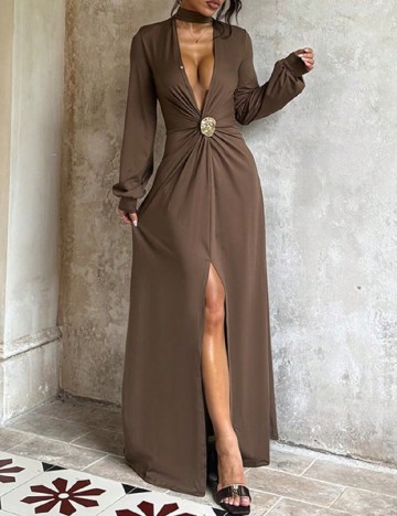 Rochie lunga SHEIN, maro