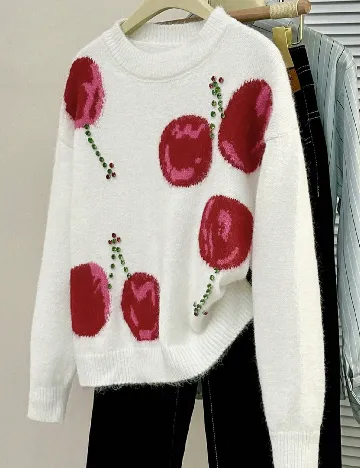 Pulover SHEIN, alb