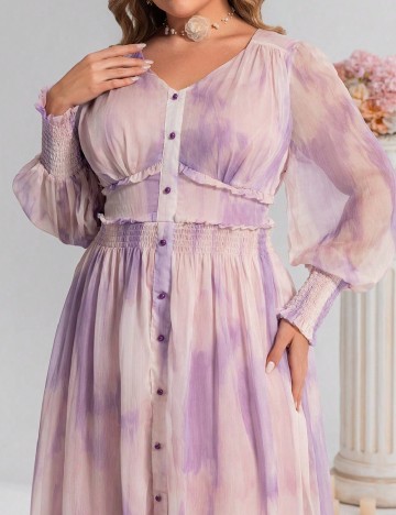 Rochie lunga Toleen Plus Size, mix