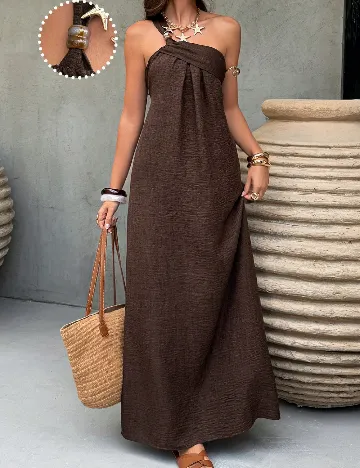 Rochie lunga SHEIN, maro