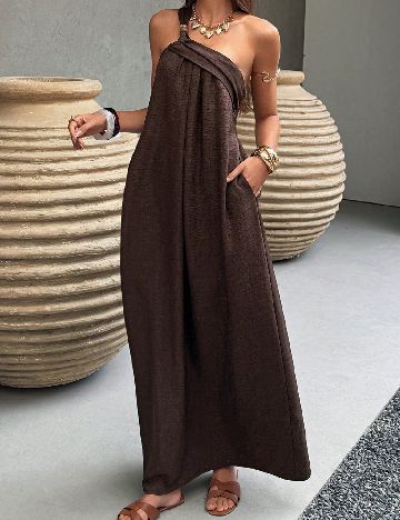 Rochie lunga SHEIN, maro