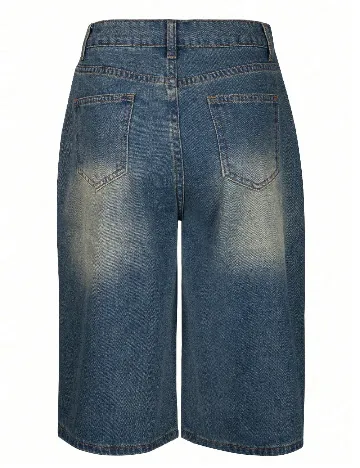 Pantaloni scurti SHEIN, albastru