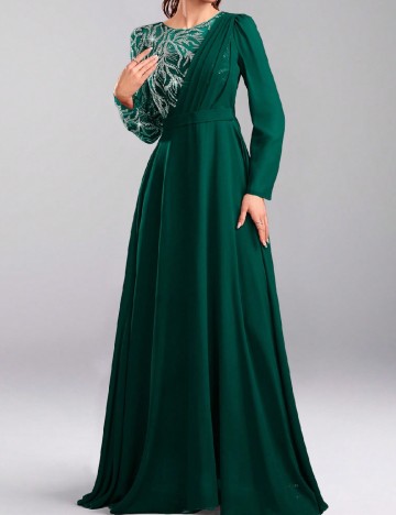 Rochie lunga Toleen, verde