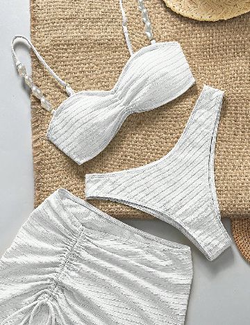 Costum de baie SHEIN, alb