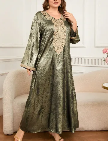 Rochie lunga SHEIN CURVE, verde