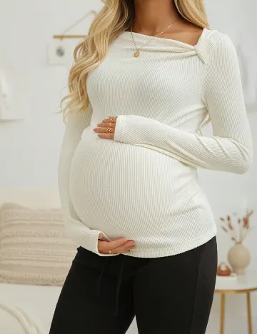 Bluza SHEIN Maternity, ecru