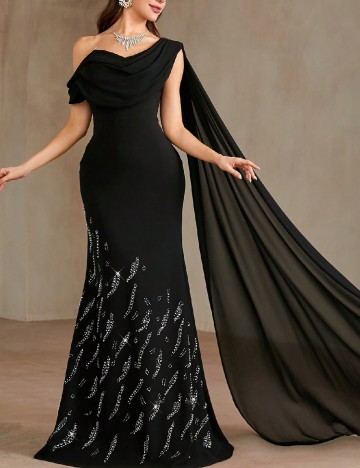 Rochie lunga Toleen, negru
