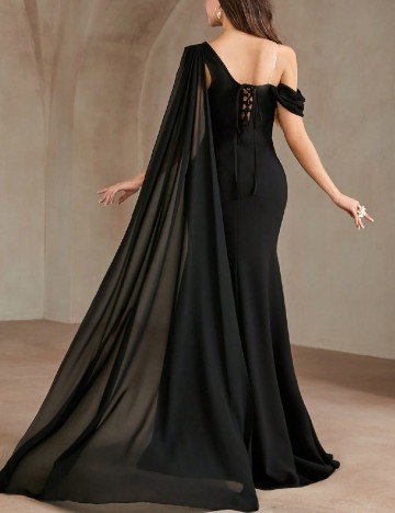 Rochie lunga Toleen, negru