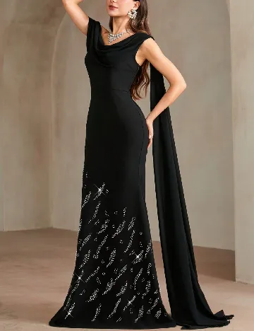 Rochie lunga Toleen, negru