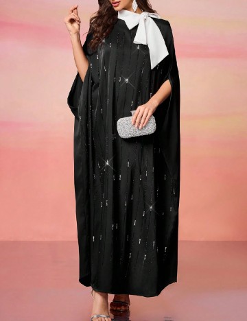 Rochie lunga Toleen, negru