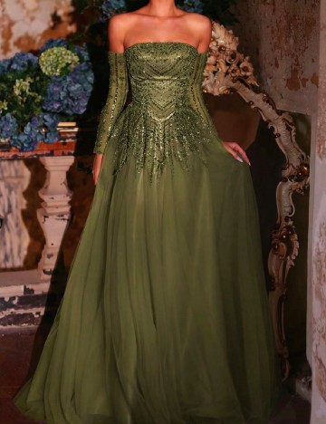 Rochie lunga SHEIN, verde deschis
