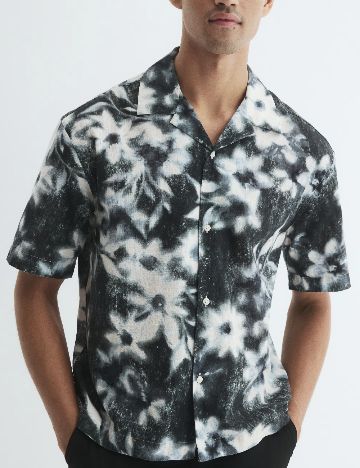 Camasa H&M, negru/alb