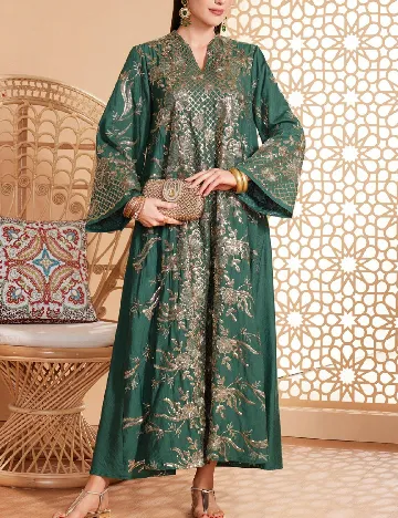 Rochie lunga Toleen, verde