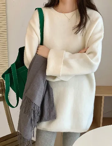 Pulover Oversize Alicedudu, bej
