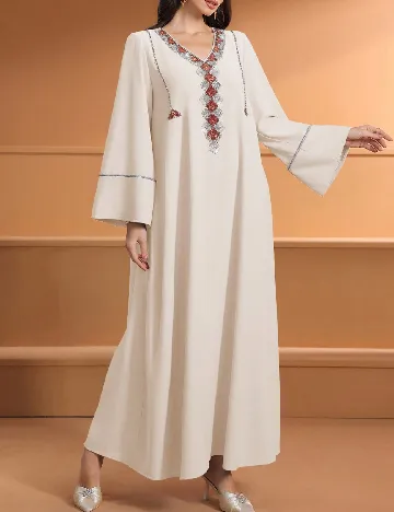 Rochie lunga Toleen, ecru