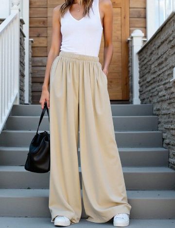 Pantaloni SHEIN, crem