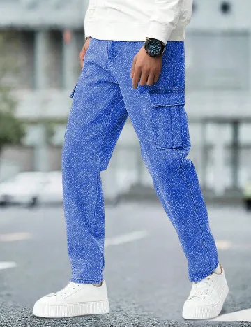 Pantaloni Shein Kids, albastru