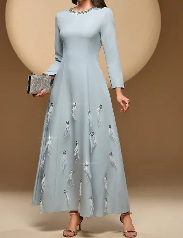 Rochie lunga Toleen, gri