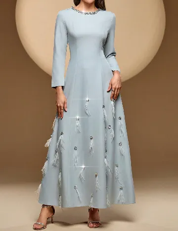 Rochie lunga Toleen, gri