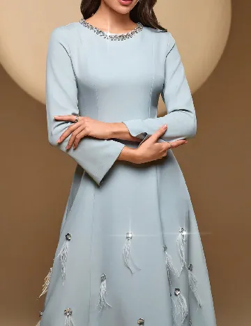 Rochie lunga Toleen, gri