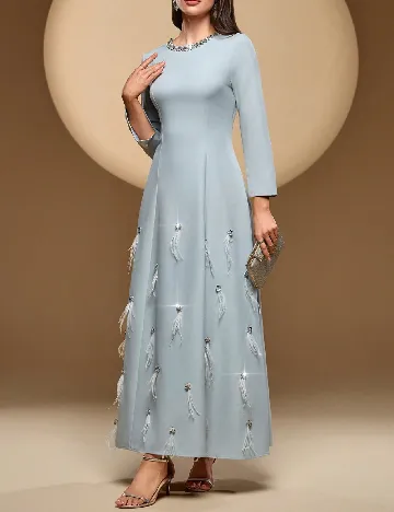 Rochie lunga Toleen, gri