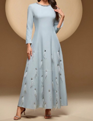 Rochie lunga Toleen, gri